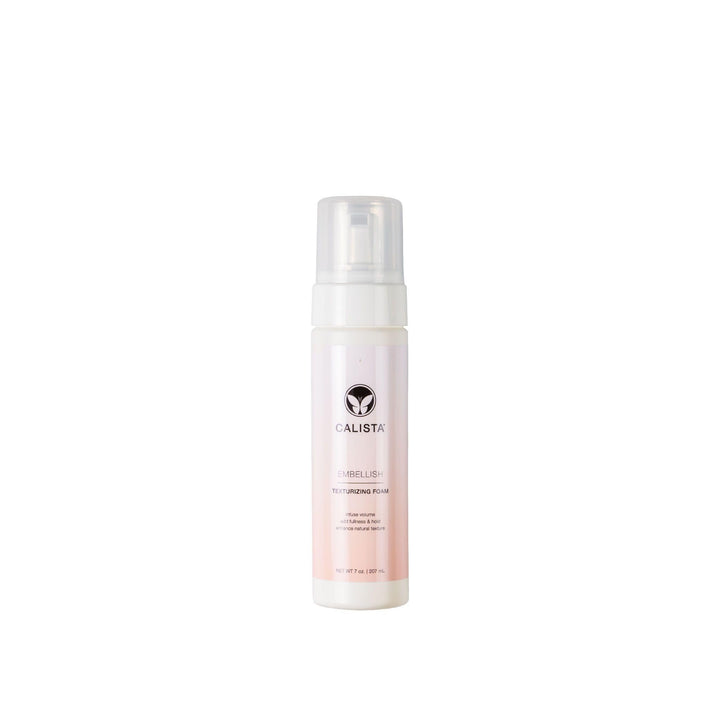 Calista bottle front view showing product and benefit of lightweight volume