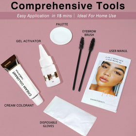 Callmynm before and after brows showing fuller, natural brown definition