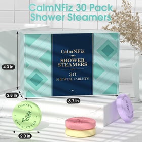 CalmNFiz ingredient label panel showing mild formula and easy-clean claim