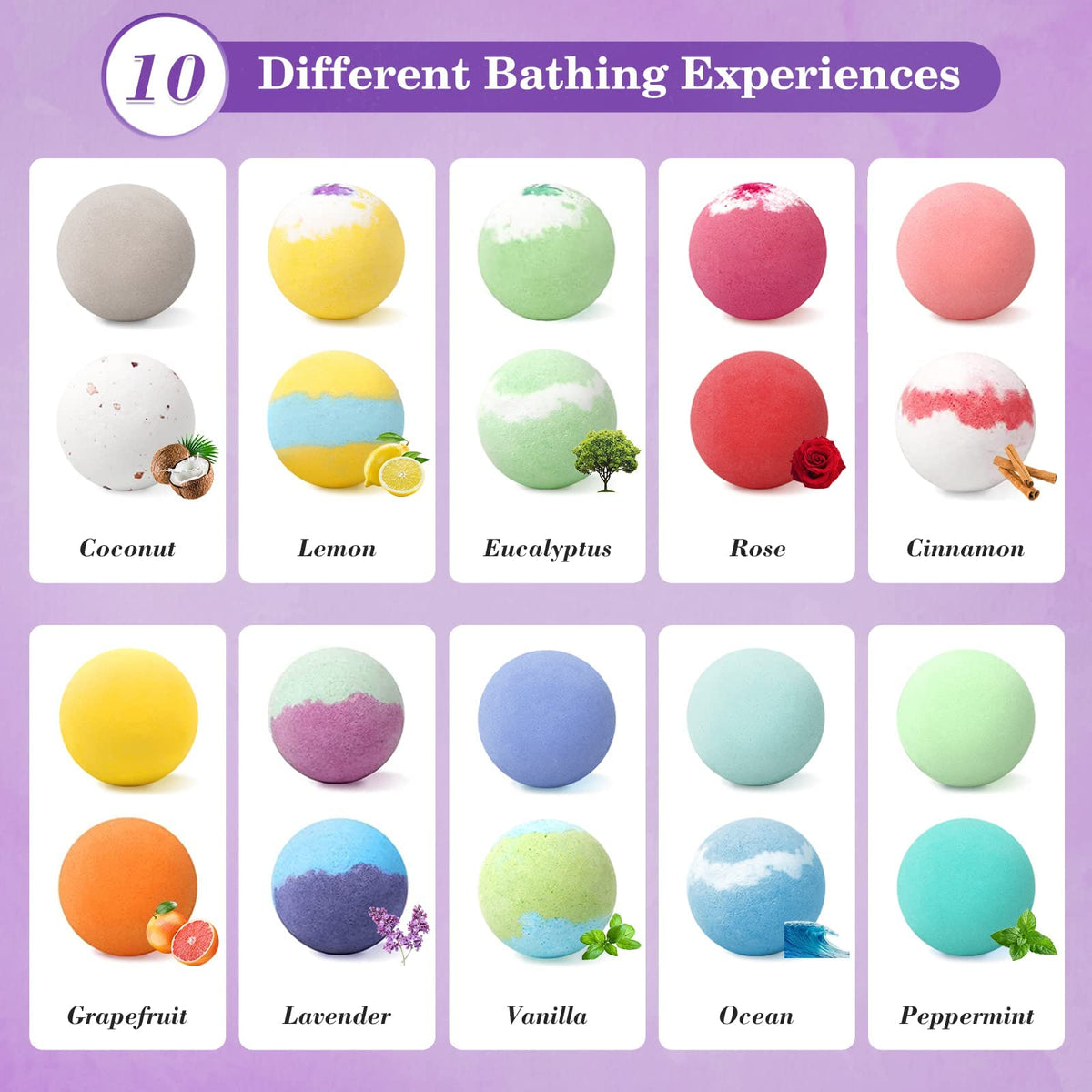 CalmNFiz single bath bomb close-up highlighting texture and color