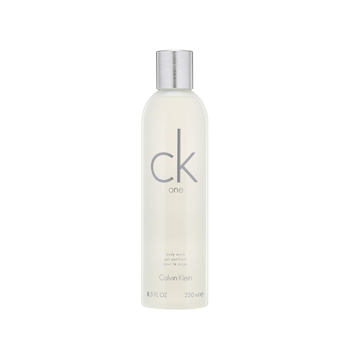 Calvin Klein CK One front packaging showing minimalist bottle and branding benefit: easy identification
