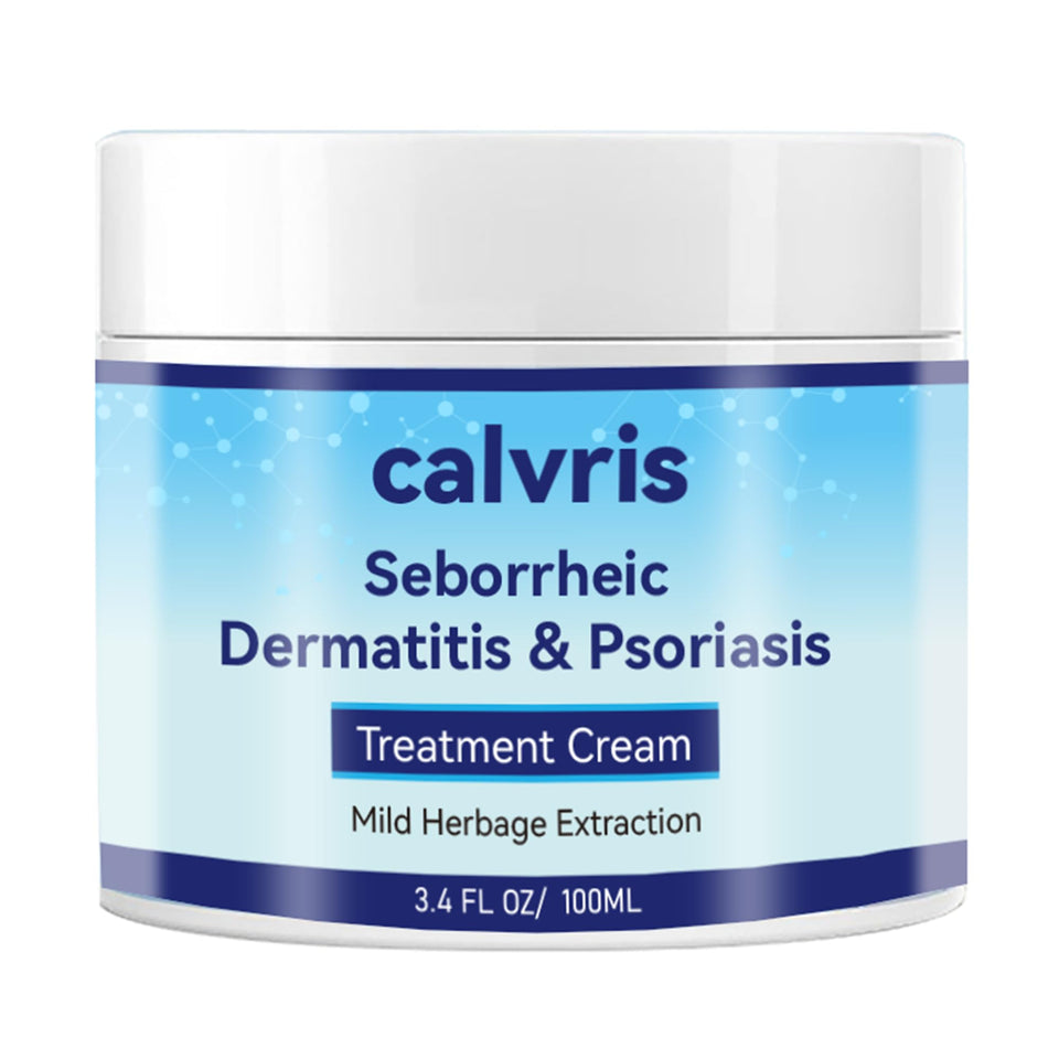 Calvris front jar showing label and soothing benefit