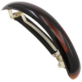 Camila front view showing tortoise shell barrette and elegant finish for reliable hold