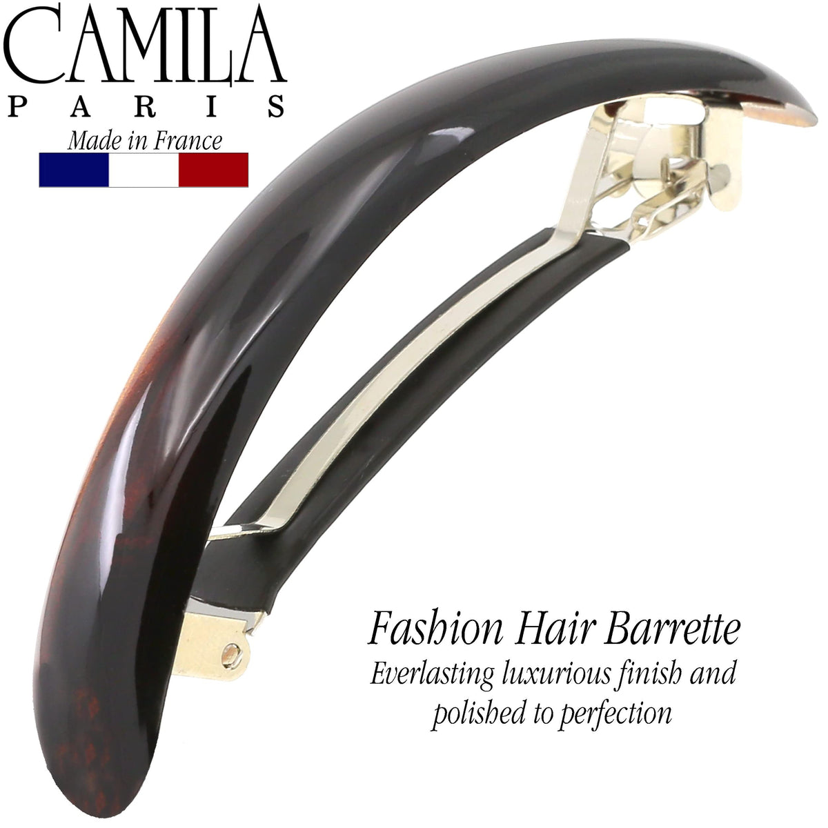 Camila worn in a half-up hairstyle demonstrating secure no-slip hold for thick hair