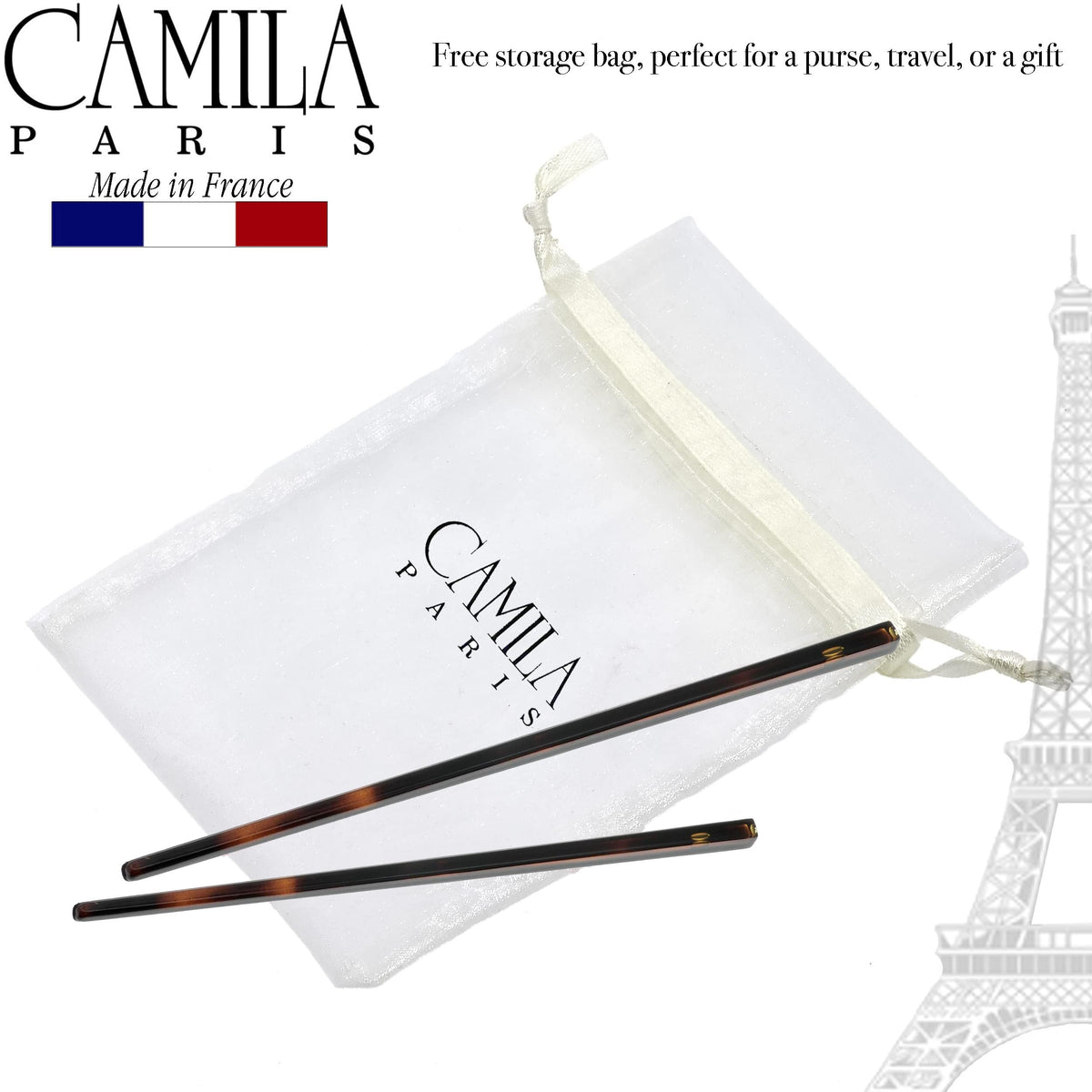 Camila Paris holding thick hair to show strong grip and long reach