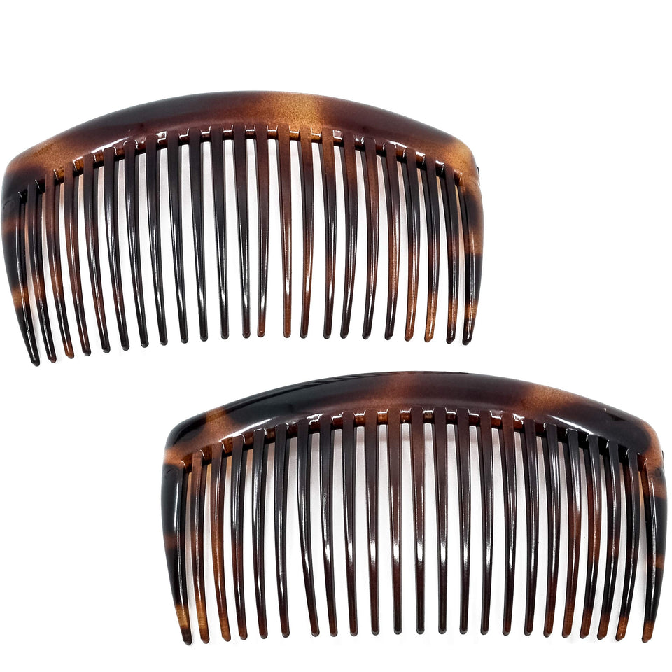 Camila Paris front view showing tortoiseshell curved comb and elegant finish