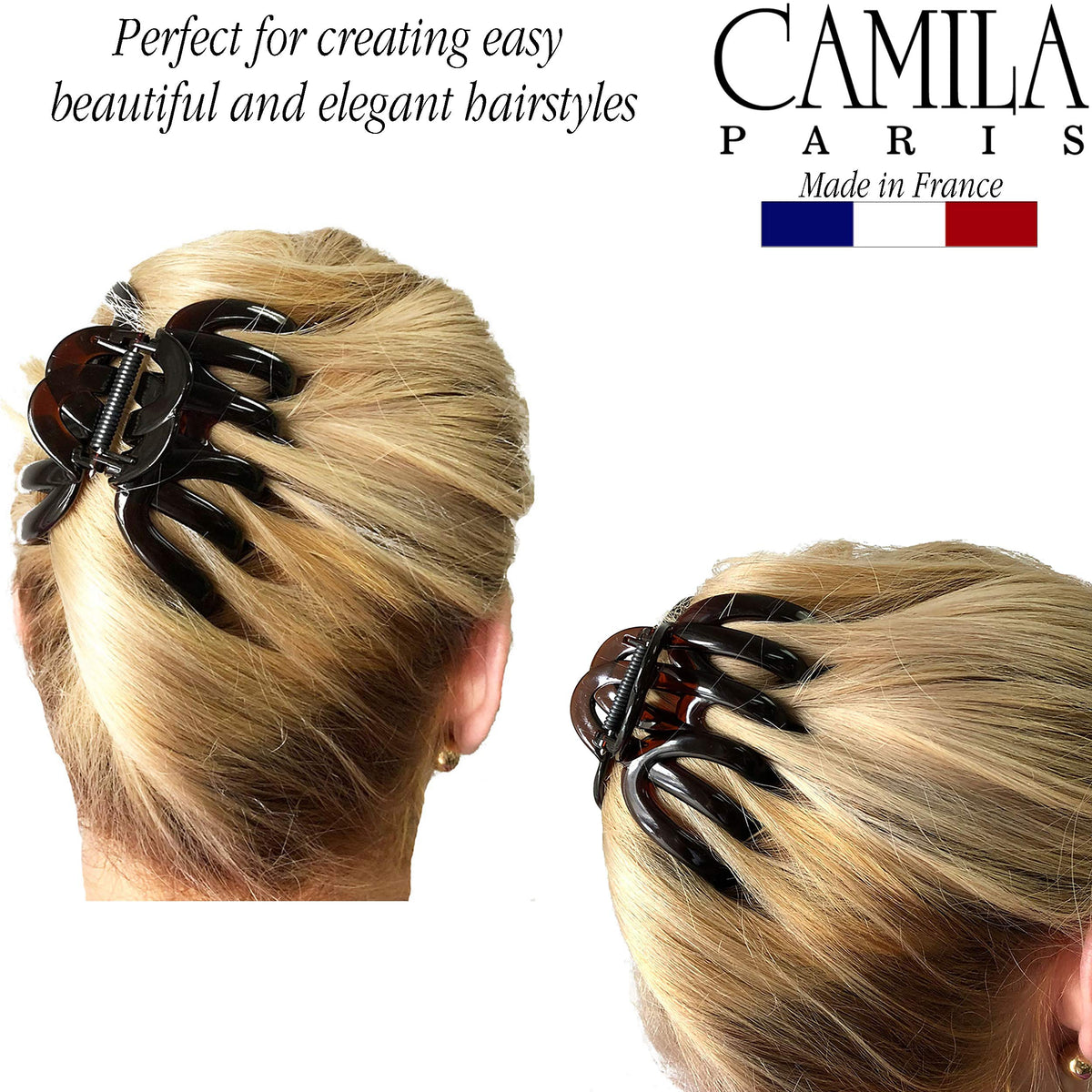 Camila Paris close-up of clip teeth offering secure no-slip grip