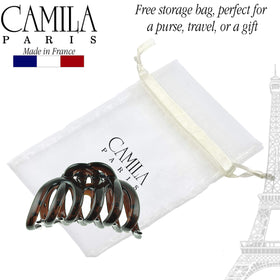 Camila Paris clip securing a high bun providing all-day hold