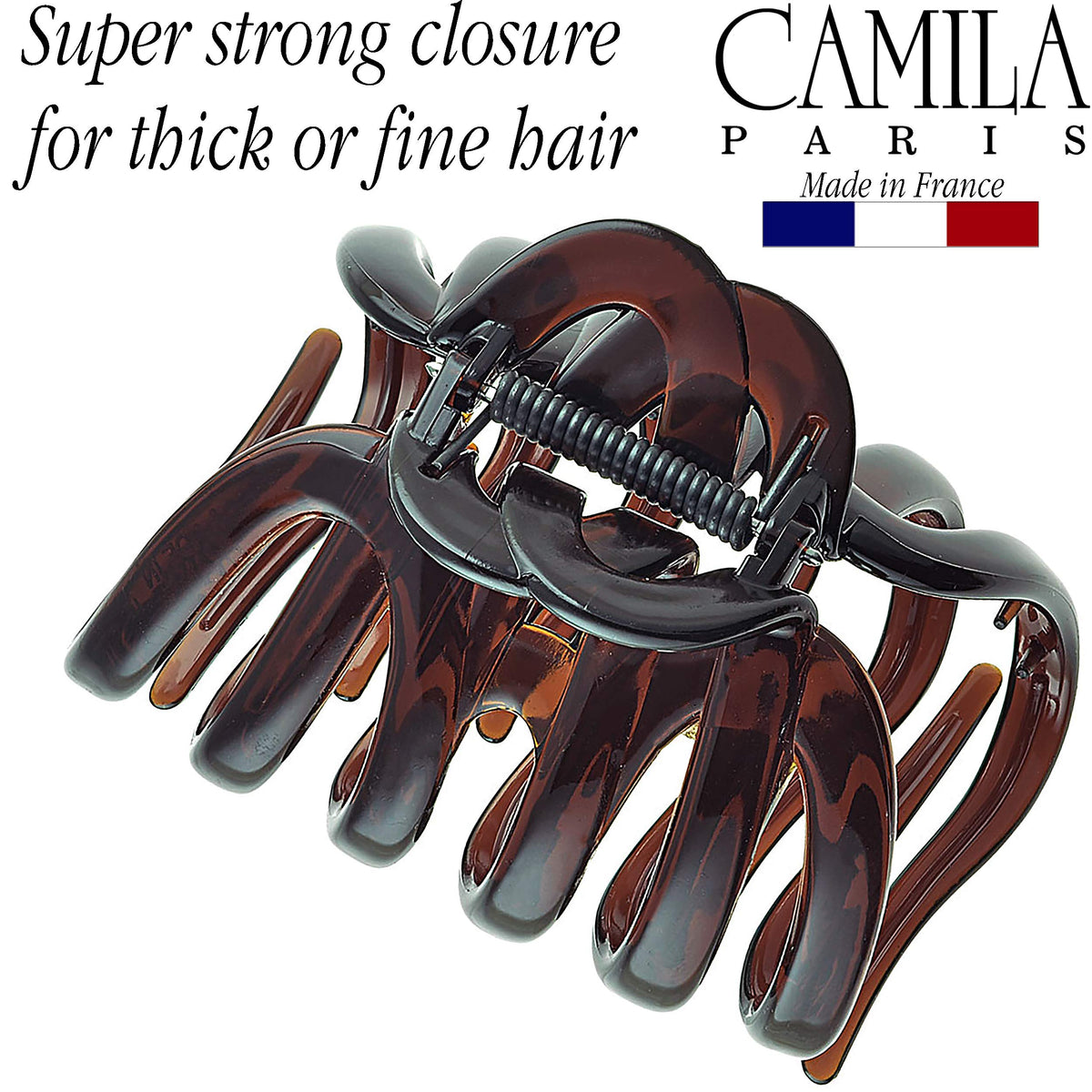 Camila Paris clip held in hand showing 3.5-inch size and fit