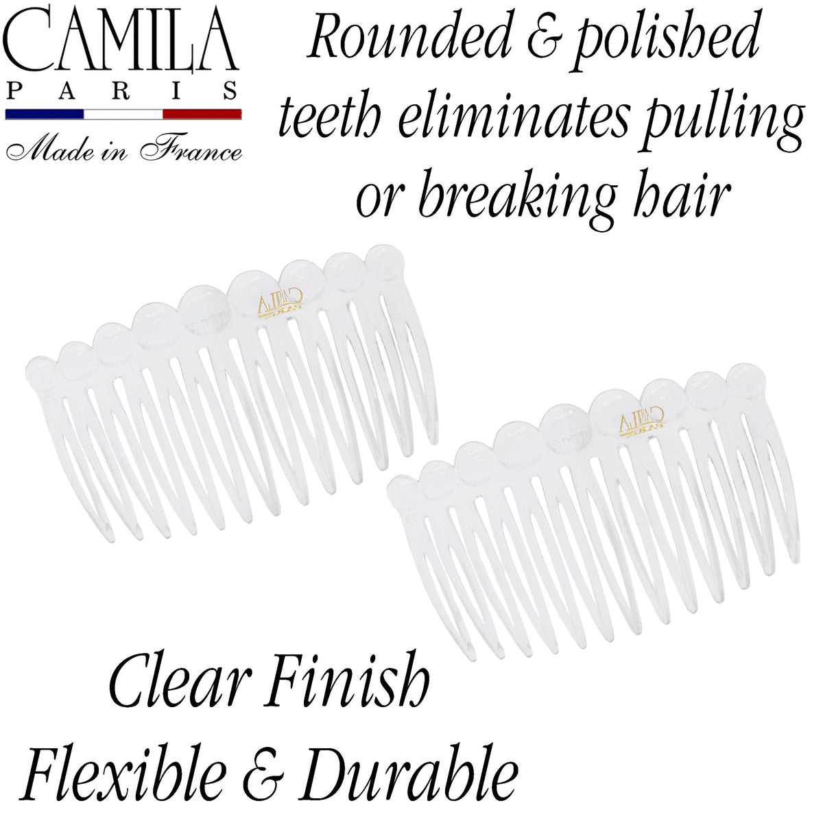 Camila Paris cellulose acetate texture close-up showing polished durable material