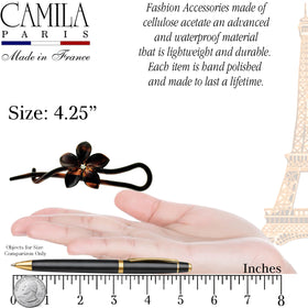 Camila Paris side view clasp mechanism demonstrating strong closure