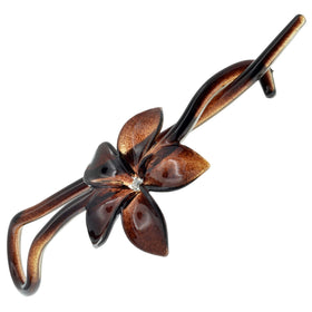 Camila Paris front view tortoise flower showing elegant hold