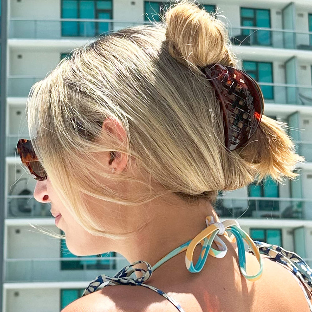Camila Paris side profile close-up highlighting smooth curved jaw benefit