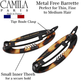 Camila Paris clip worn in hair demonstrating secure, no-slip styling