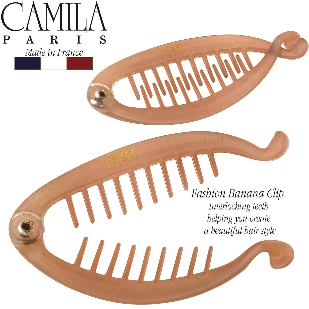 Camila Paris label detail indicating French-made quality and craft