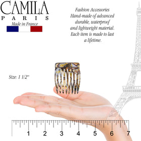 Camila Paris side profile showing comb teeth and curved design for secure grip
