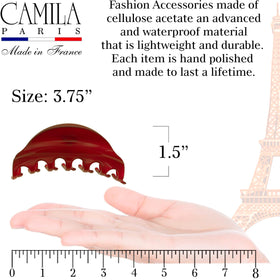 Camila Paris cellulose acetate closeup showing glossy finish and durability