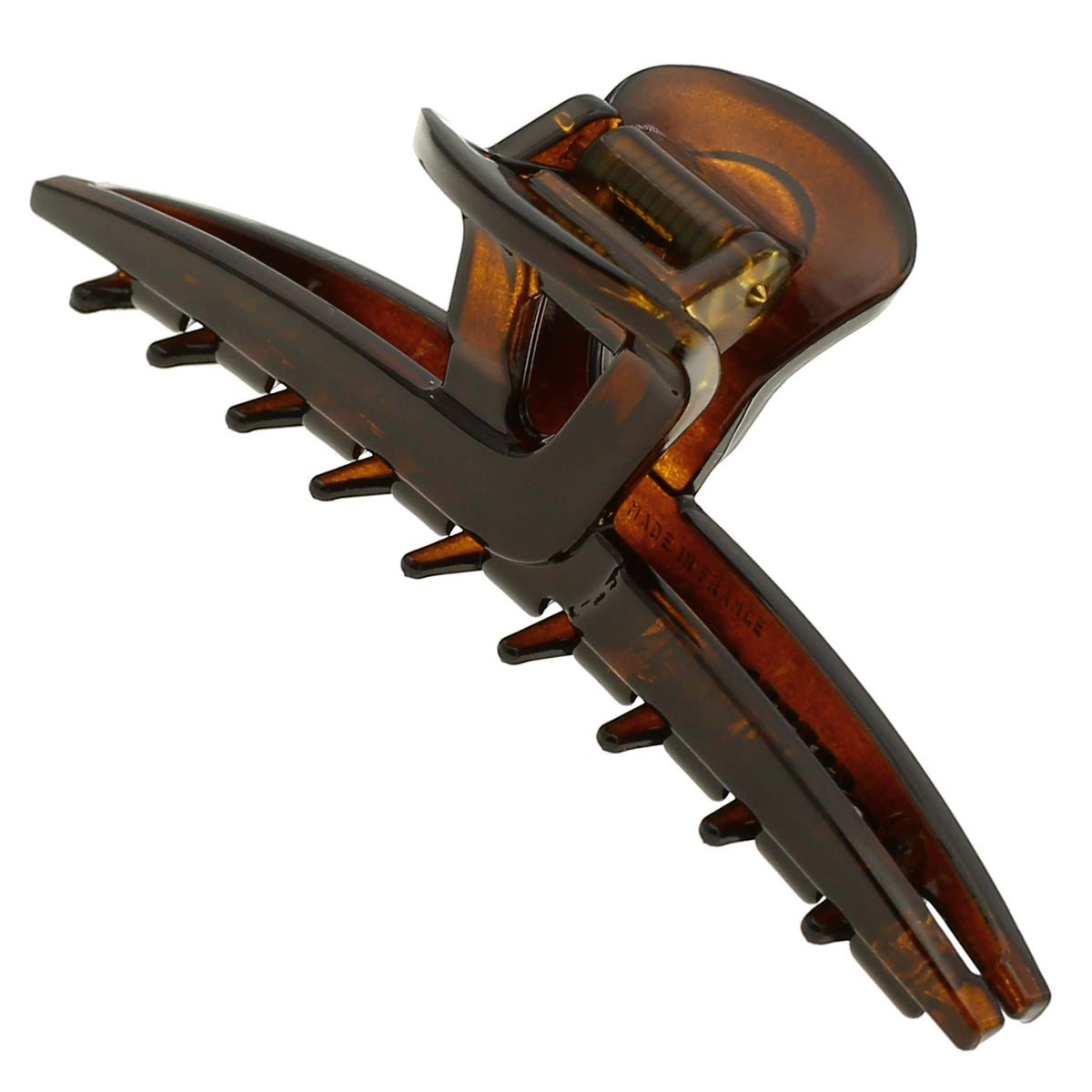 Camila Paris front view showing narrow polished clip and elegant finish for sleek hold