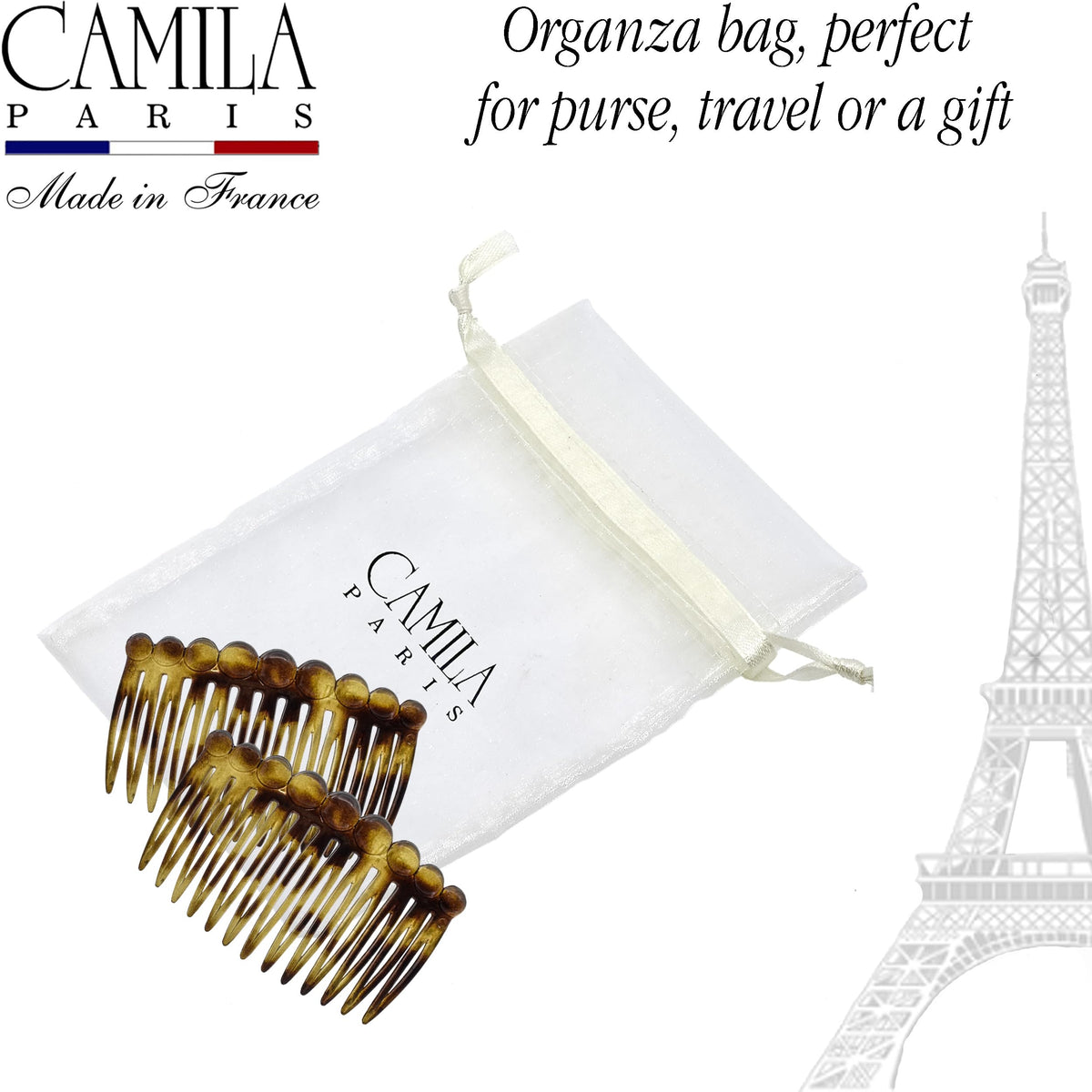 Camila Paris combs used to secure a neat bun for long-lasting style