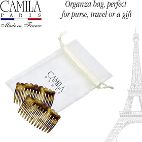 Camila Paris combs used to secure a neat bun for long-lasting style
