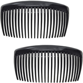 Camila Paris front view showing black curved comb for secure styling