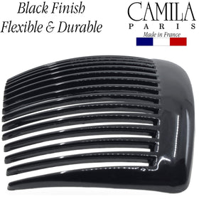 Camila Paris comb in hand showing 4-inch scale for size reference
