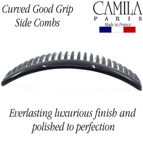 Camila Paris comb-in-hair holding a French twist with elegant finish
