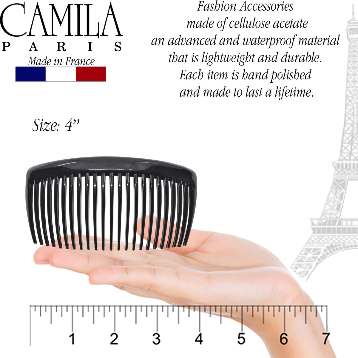 Camila Paris side profile highlighting curved shape for head contour