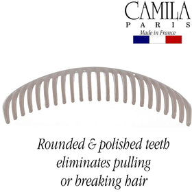Camila Paris comb in a bun chignon demonstrating no-slip hold for event-ready hair