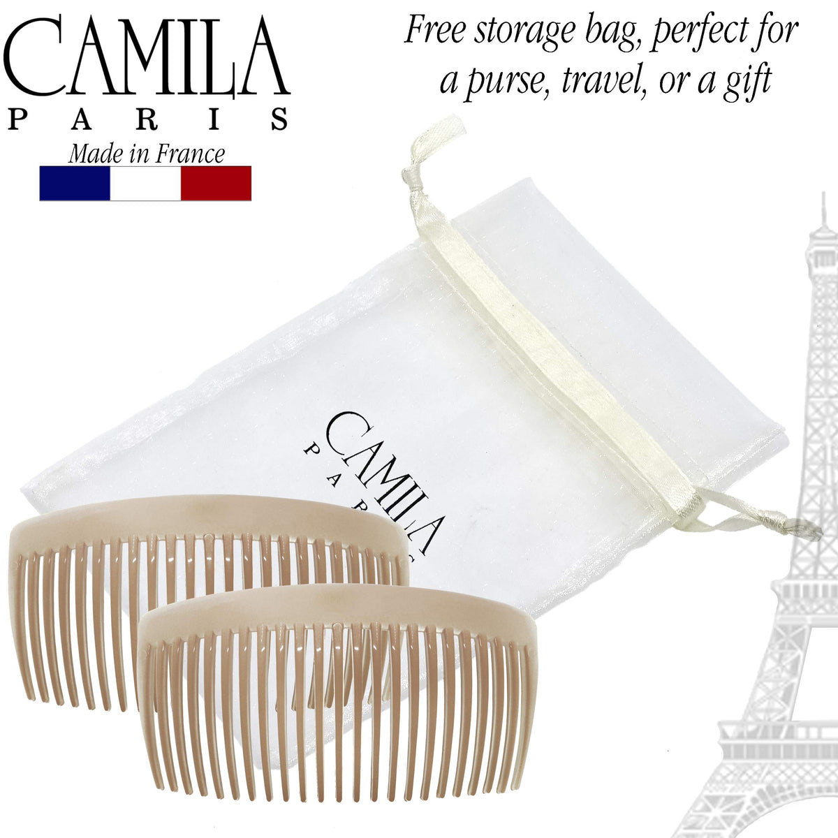 Camila Paris polished cellulose acetate finish close-up showing durable, snag-free texture