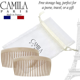 Camila Paris polished cellulose acetate finish close-up showing durable, snag-free texture