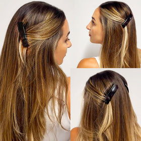 Camila Paris close-up of comb teeth highlighting smooth finish and gentle grip for hair