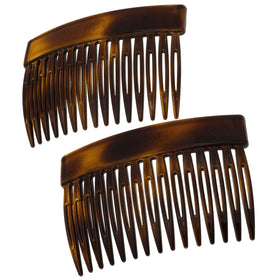 Camila Paris front view of small tortoise shell comb showing elegant shape and reliable hold