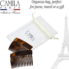Camila Paris polished tortoise shell detail showing attractive finish and damage-free wear