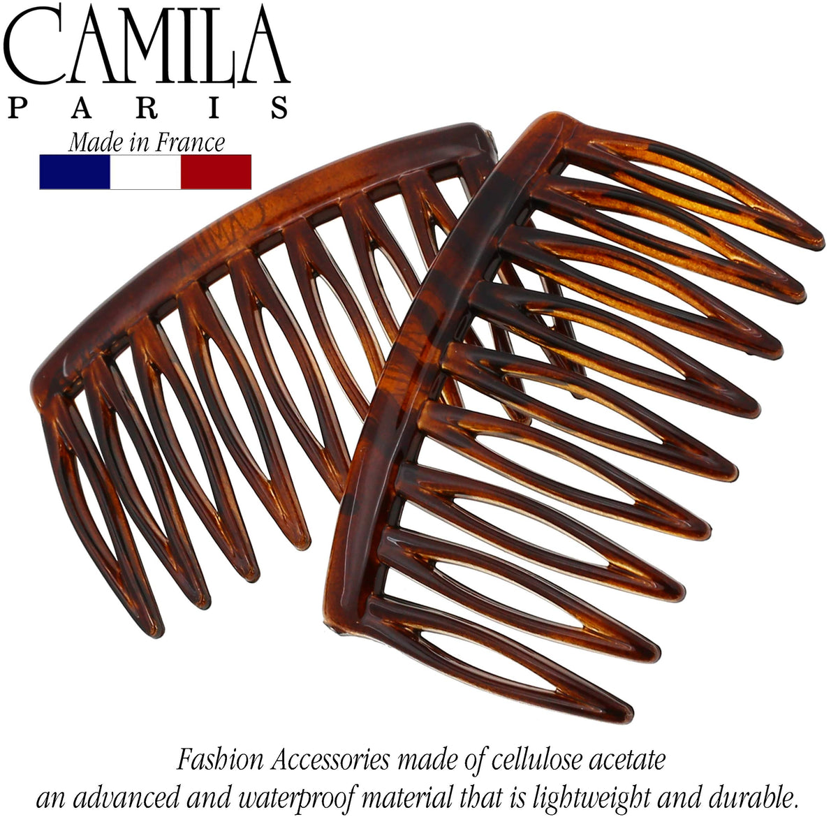 Camila Paris close-up of comb teeth showing gentle grip and safe tooth finish