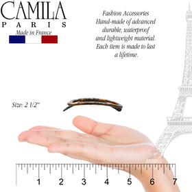 Camila Paris metal-free closure detail demonstrating strong non-metal grip