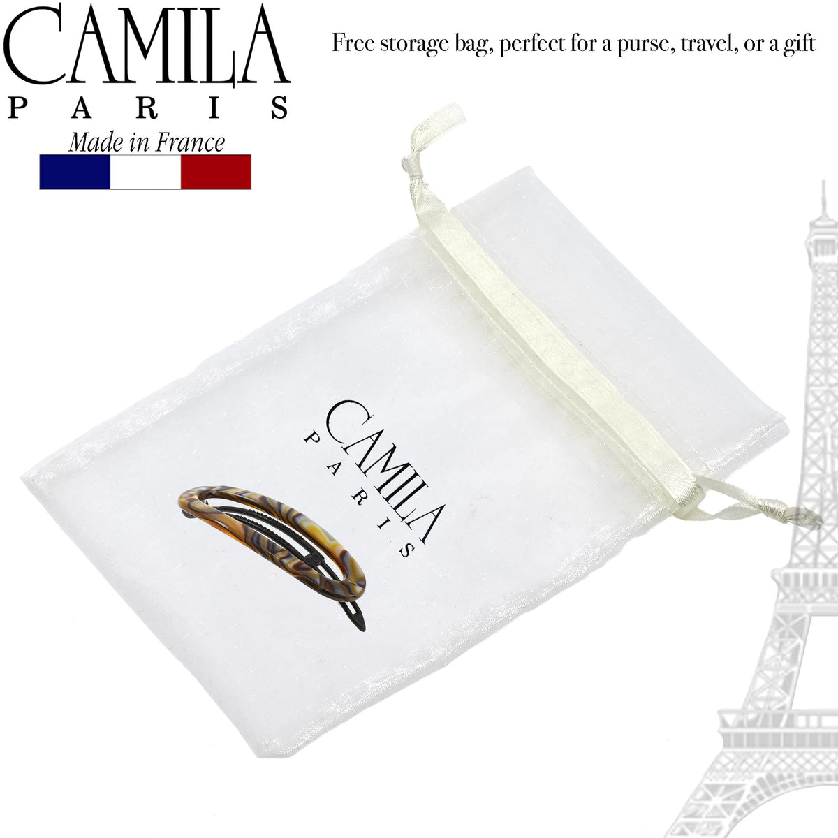 Camila Paris texture close-up showing cellulose acetate grain and durability benefit