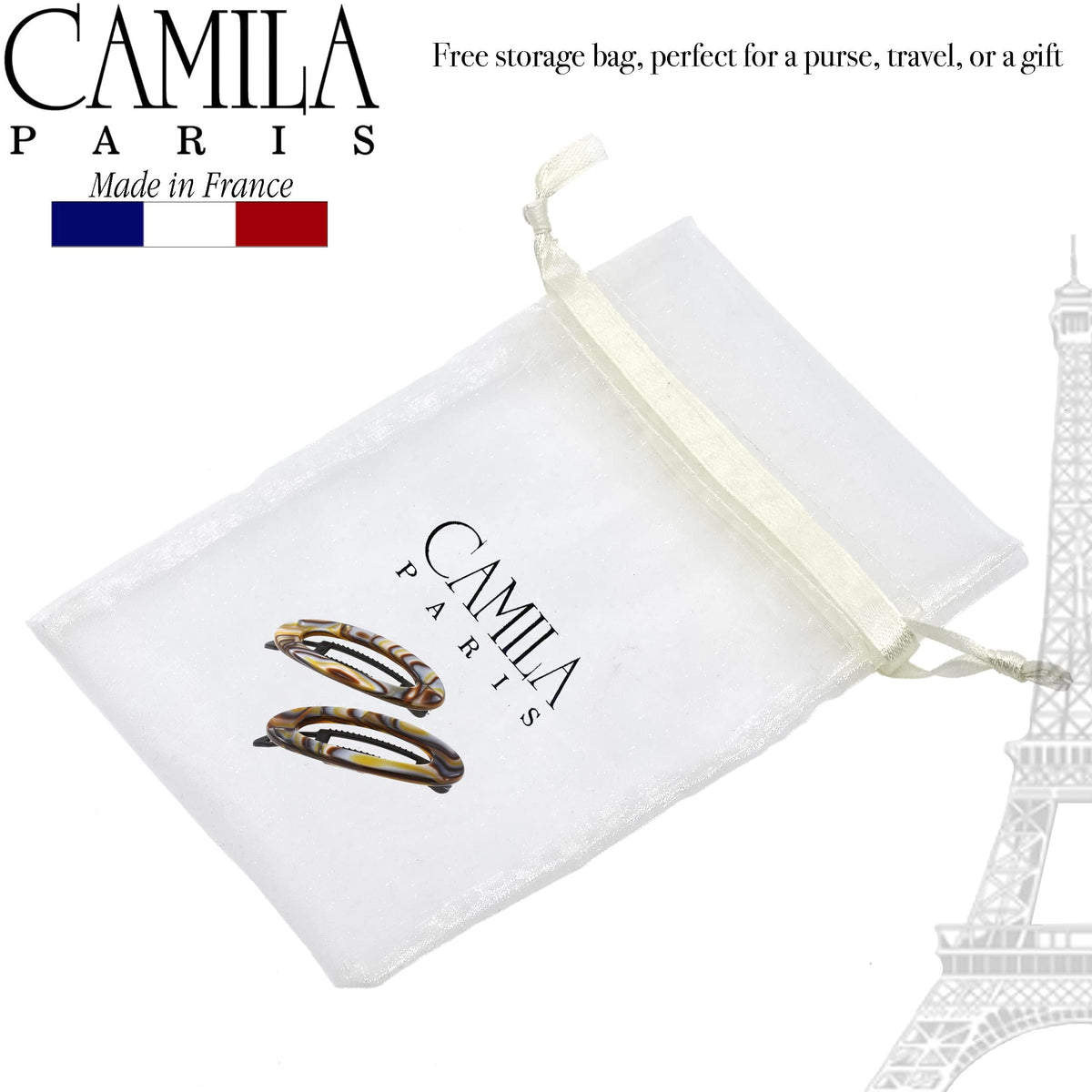 Camila Paris holding a small bun without tugging for comfortable wear