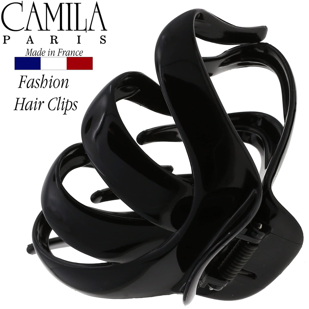 Camila Paris being used to create a secure messy bun with no slip