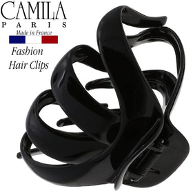 Camila Paris being used to create a secure messy bun with no slip