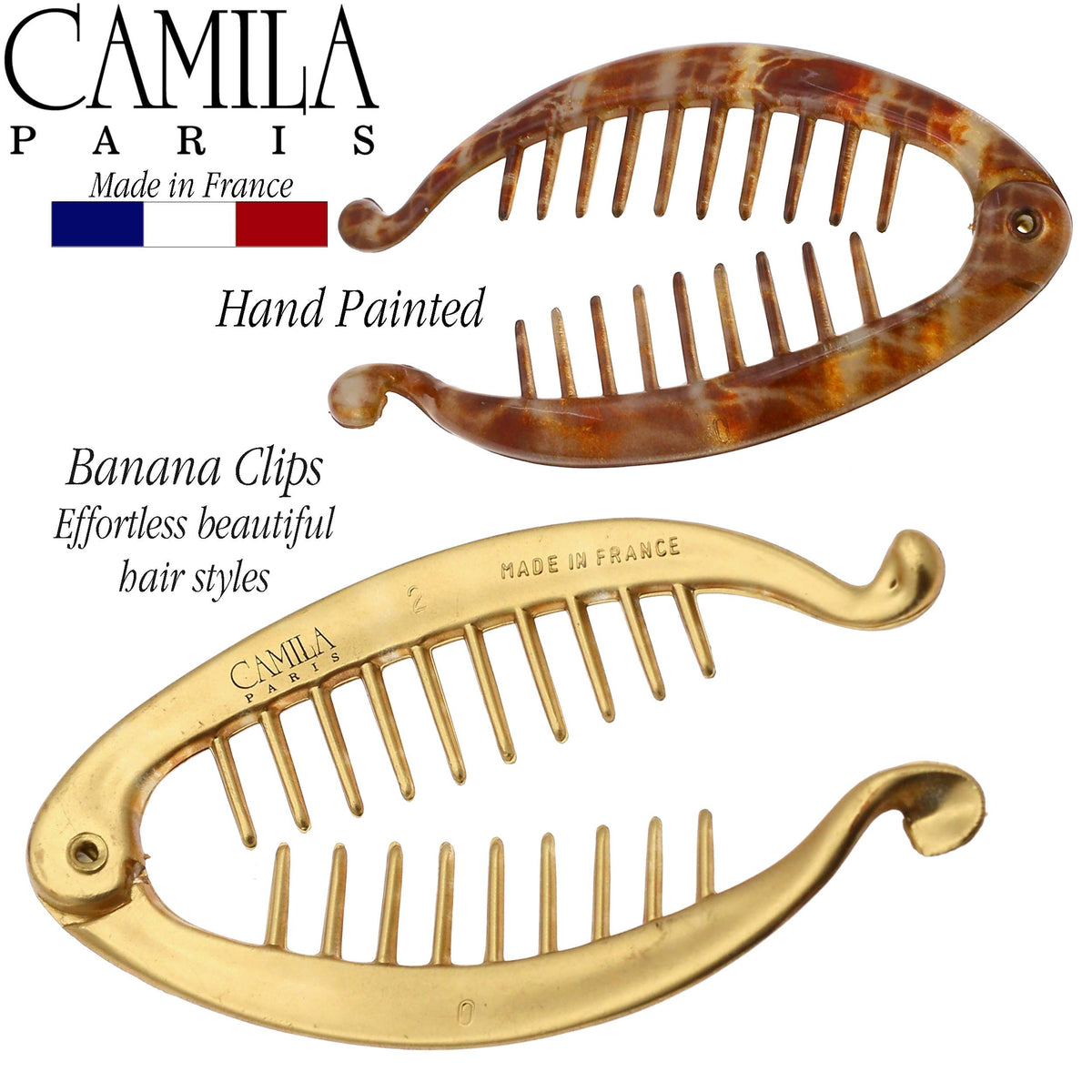 Camila Paris glossy cellulose acetate texture demonstrating smooth, snag-free finish