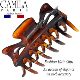 Camila Paris clip holding a high bun for comfortable all-day wear
