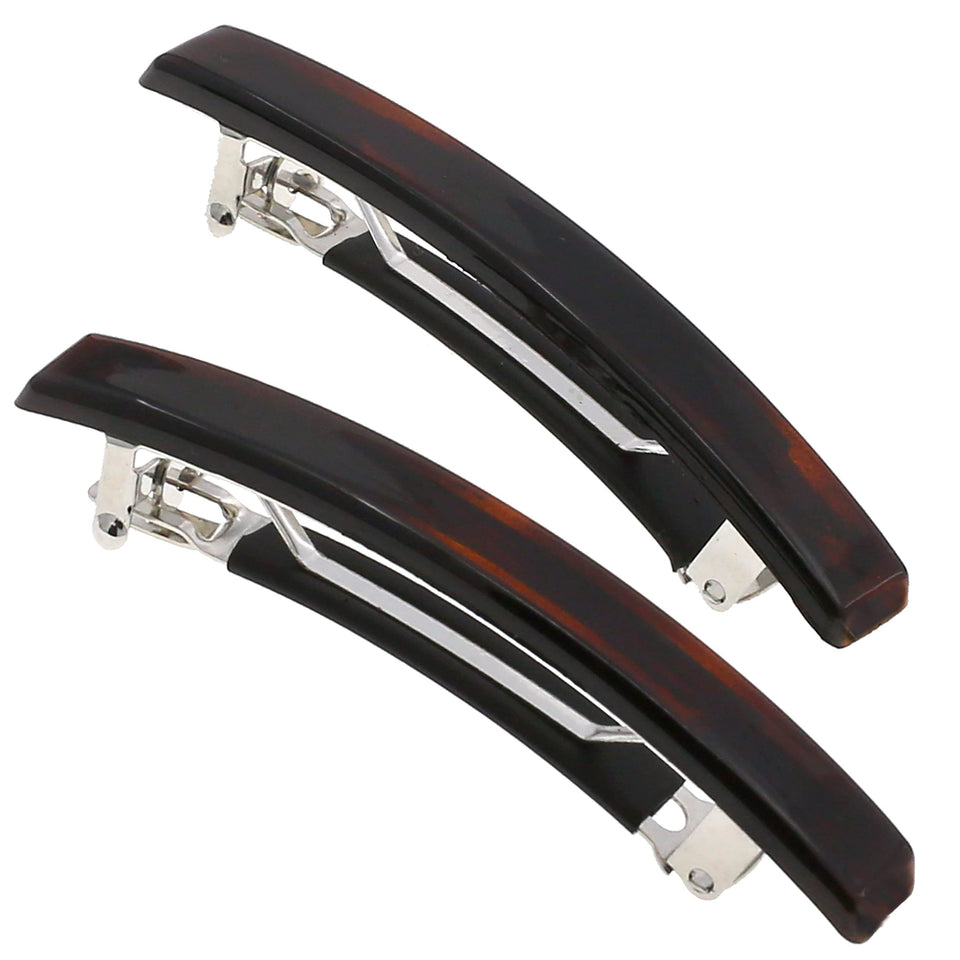 Camila Paris tortoise barrette front view shows classic finish and secure hold