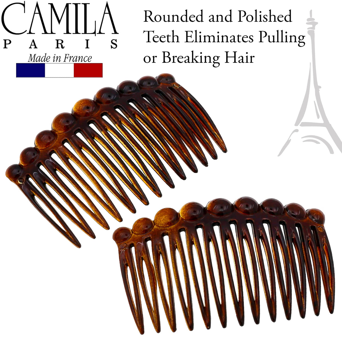 Camila Paris combs securing a small bun for a neat up-do and reliable hold
