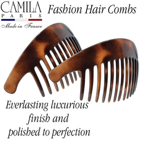 Camila Paris combs in hand showing scale and six-inch length