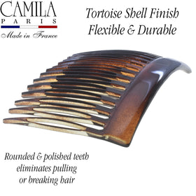 Camila Paris comb in a French twist demonstrating reliable all-day hold