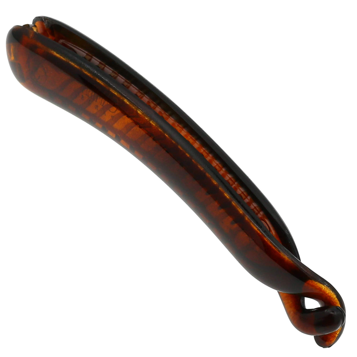 Camila Paris front view of banana clincher showing polished finish and elegant shape