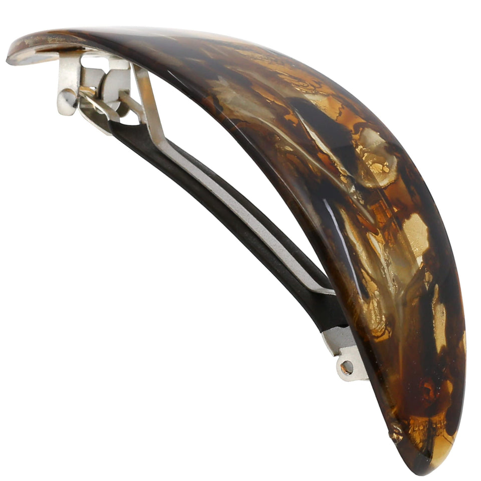 Camila Paris oval barrette front view showing polished finish and secure hold