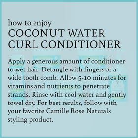 Camille Rose being applied to wet curls for easier detangling benefit