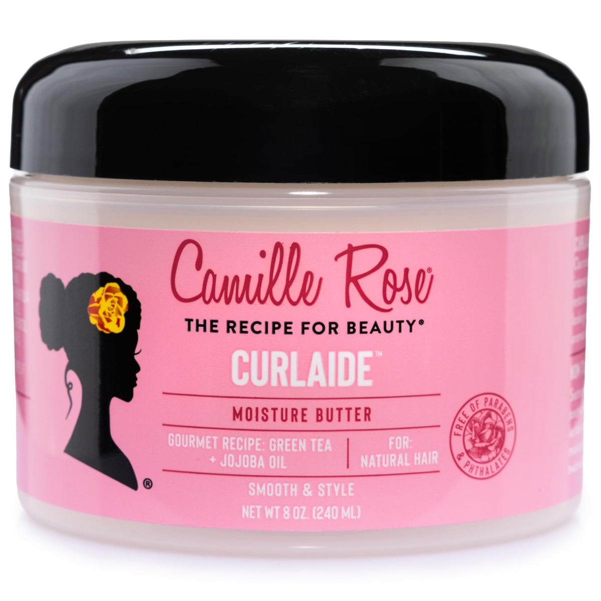 Camille Rose jar front view showing label and product clarity for quick recognition